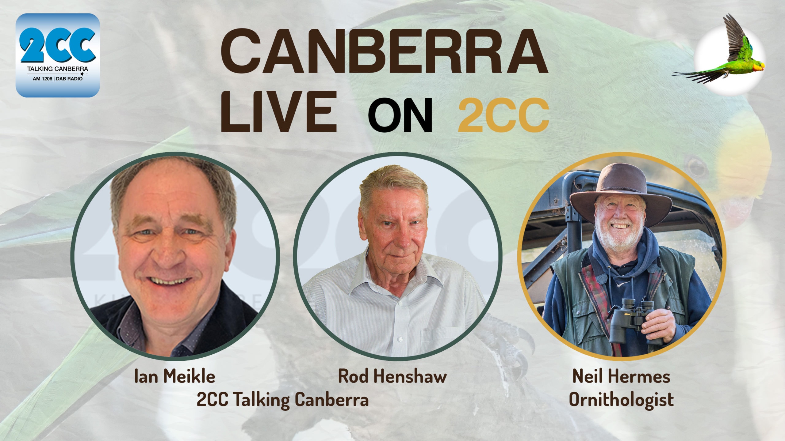 2CC Radio Full Interview with Ian Meikle & Rod Henshaw about the Superb Parrot